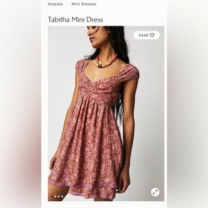 Free people Tabitha mini dress.